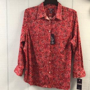 SALE Chaps Women Plus 2X No Iron Shirts NWT